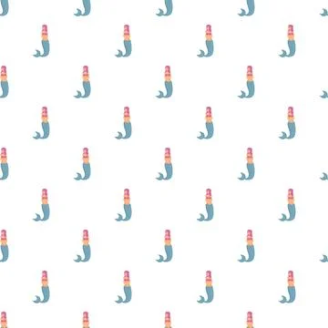Mermaid pattern creating seamless fantasy aquatic background Stock Illustration