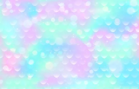 Mermaid scale pattern. Gradient fish texture. Pink blue color marine background Stock Illustration