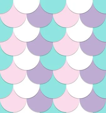 Mermaid  scales seamless pattern background texture Stock Illustration
