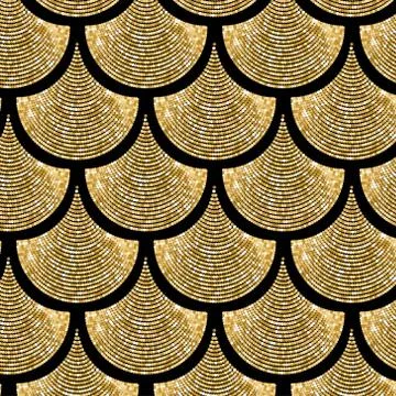 Mermaid Scales Vector Pattern Stock Illustration
