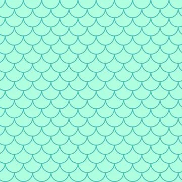 Mermaid tail seamless pattern Stock Illustration