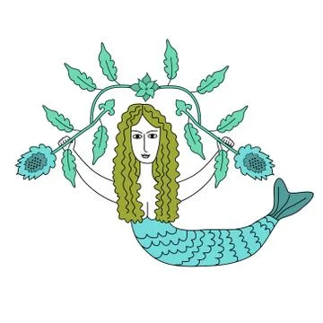 Mermaid vector illustration Stock-Illustration