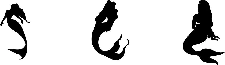 Mermaid vector isolated on background Stock Illustration
