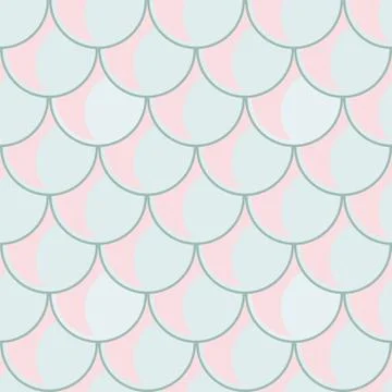Mermaid vector seamless pattern Stock Illustration