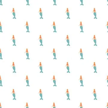 Mermaids and mythical creatures creating seamless pattern design イラスト素材