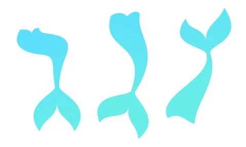 Mernaid tail vector icon Illustrazione stock