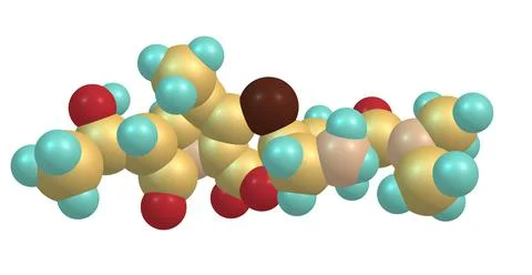Meropenem molecular structure isolated on white Stock Illustration