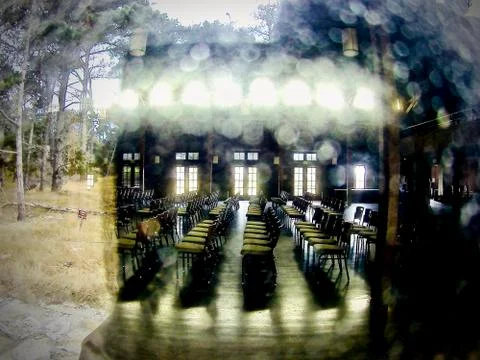 Merrill Hall Through a Window Stock Photos