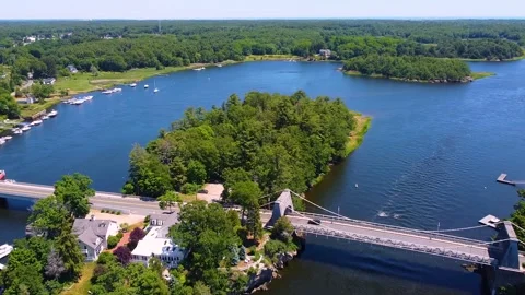 Merrimack River, Amesbury, MA, USA Stock Footage 217651953