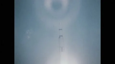 MERRITT ISLAND - 1971 - The Saturn V launch vehicle launches Apollo 14 at the Stock Footage 327682053
