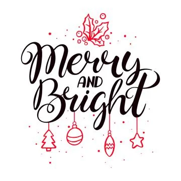 Merry and bright Ilustración de archivo