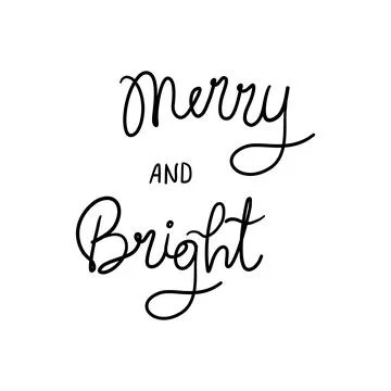 Merry and Bright Illustrazione stock