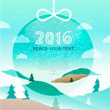 Merry Christmas 2016 background Stock Illustration