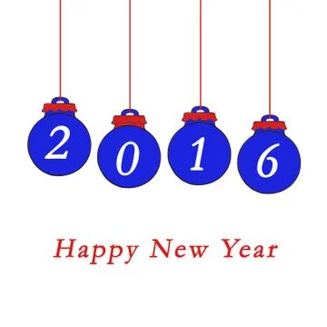 Merry Christmas 2016 Stock Illustration
