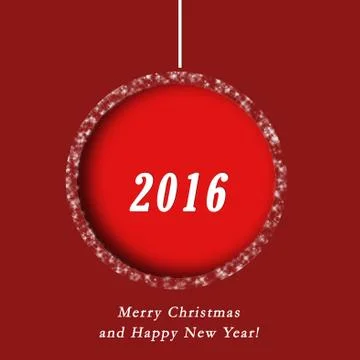 Merry Christmas 2016 Stock Illustration