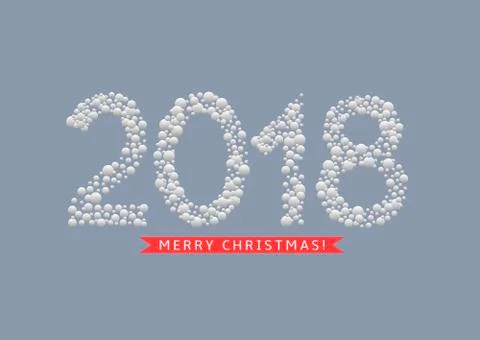 Merry Christmas 2018 Stock Illustration