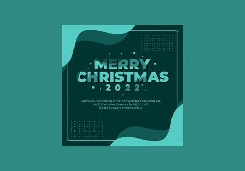 Merry Christmas 2022 text effect banner Illustrazione stock