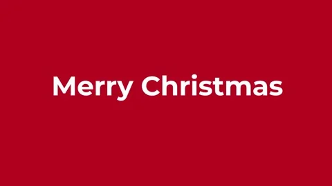 Merry Christmas 2D Text Animation Stock Footage 226220778