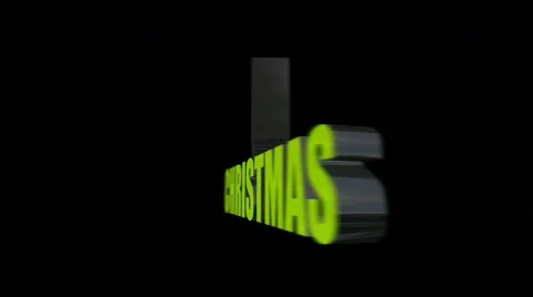 Merry Christmas 3d text loop Stock Footage 825527