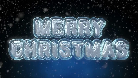 Merry Christmas 3D Text Looping Animation Video stock 82490150