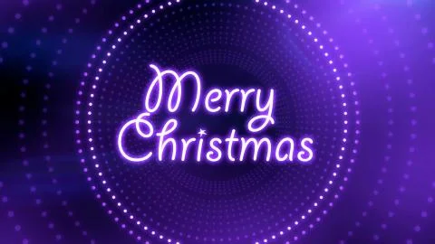 Merry Christmas 3D text, presentation with illuminating light illusions Illustrazione stock