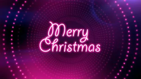 Merry Christmas 3D text, presentation with illuminating light illusions Illustrazione stock