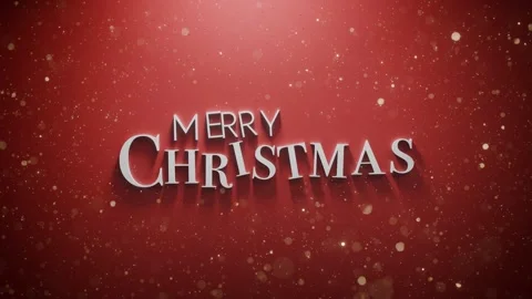 Merry Christmas 3D Text Slow Motion Animation with Golden Dust, Falling Let.. 스톡 동영상 322998619