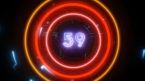 Merry Christmas 60Sec Countdown Stock Footage 119512426