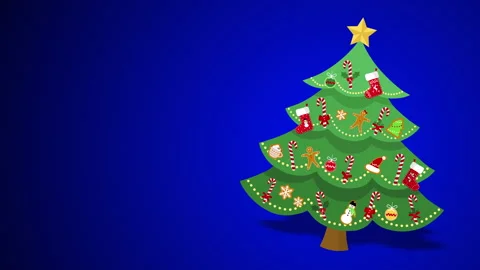 Merry Christmas and Happy New Year Decorative Greeting Card. Stock Footage 166326964
