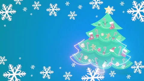Merry Christmas and Happy New Year Decorative Greeting Card. Видео 166327059