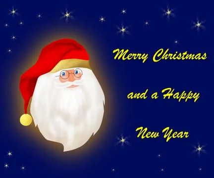 Merry Christmas and a Happy New Year Stock Illustration