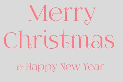 Merry Christmas And Happy New Year Text Letter Stylish Font, Background Wal.. Stock Illustration