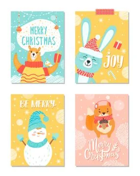 Merry Christmas and Joy on Vector Illustration Stock Illustration