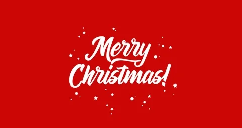 Merry Christmas Animated Lettering. Stock Footage