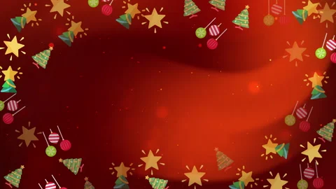 Merry Christmas animated pattern background with festive trees, Stock Footage 320091067