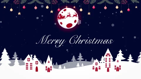 Merry Christmas Animation Stock Footage 166321445