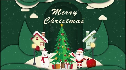 Merry Christmas animation Stock Footage 247972046