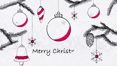 Merry Christmas animation Stock Footage 247972069