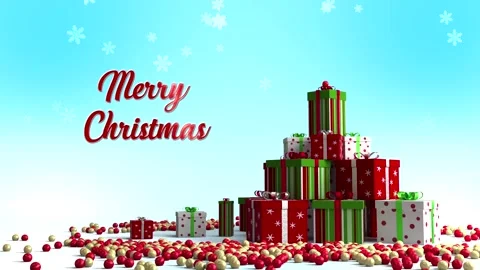 Merry Christmas animation Stock Footage 247972084