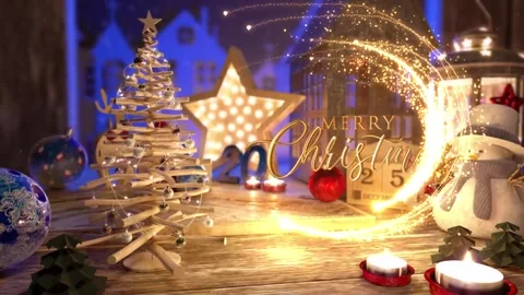 Merry Christmas animation Stock Footage 247972087