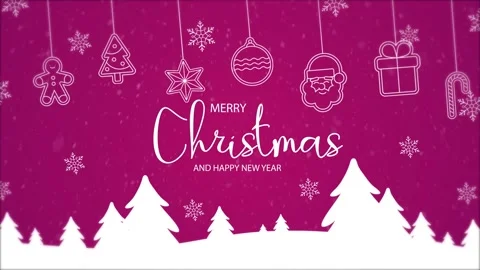 Merry Christmas animation Stock Footage 247973262