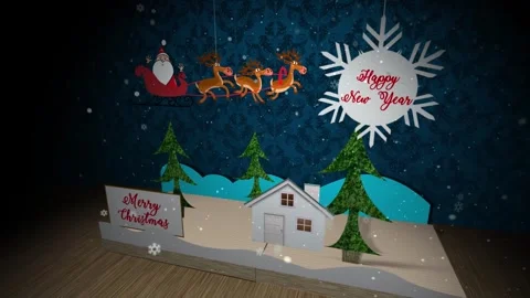 Merry Christmas animation Stock Footage 247974007