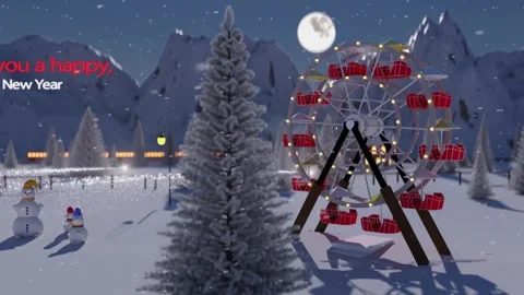 Merry Christmas animation Stock Footage 247974206