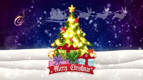 Merry christmas animation Stock Footage 294759150