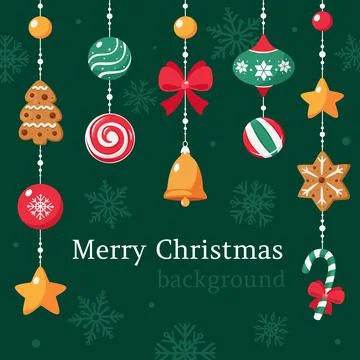 Merry Christmas background. Christmas elements collection. Stock Illustration