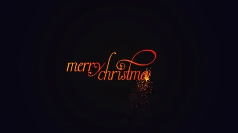 Merry Christmas Background Handwritten Text Animation. Hand model type Stock Footage 120363972