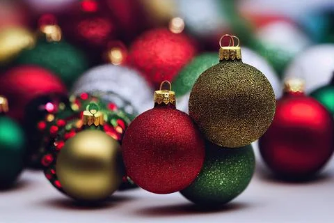 Merry Christmas background with pine trees, balls, gifts and Christmas decora Stock Illustration