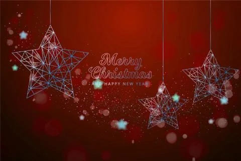 Merry christmas background with stars Stock Illustration