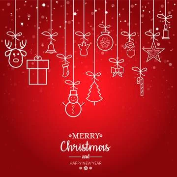 Merry Christmas background vector design Stock Illustration
