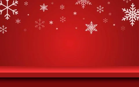 Merry Christmas banner studio table room product display with copy space Stock Illustration